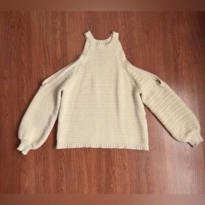 Tularosa Open Shoulder Cream Sweater